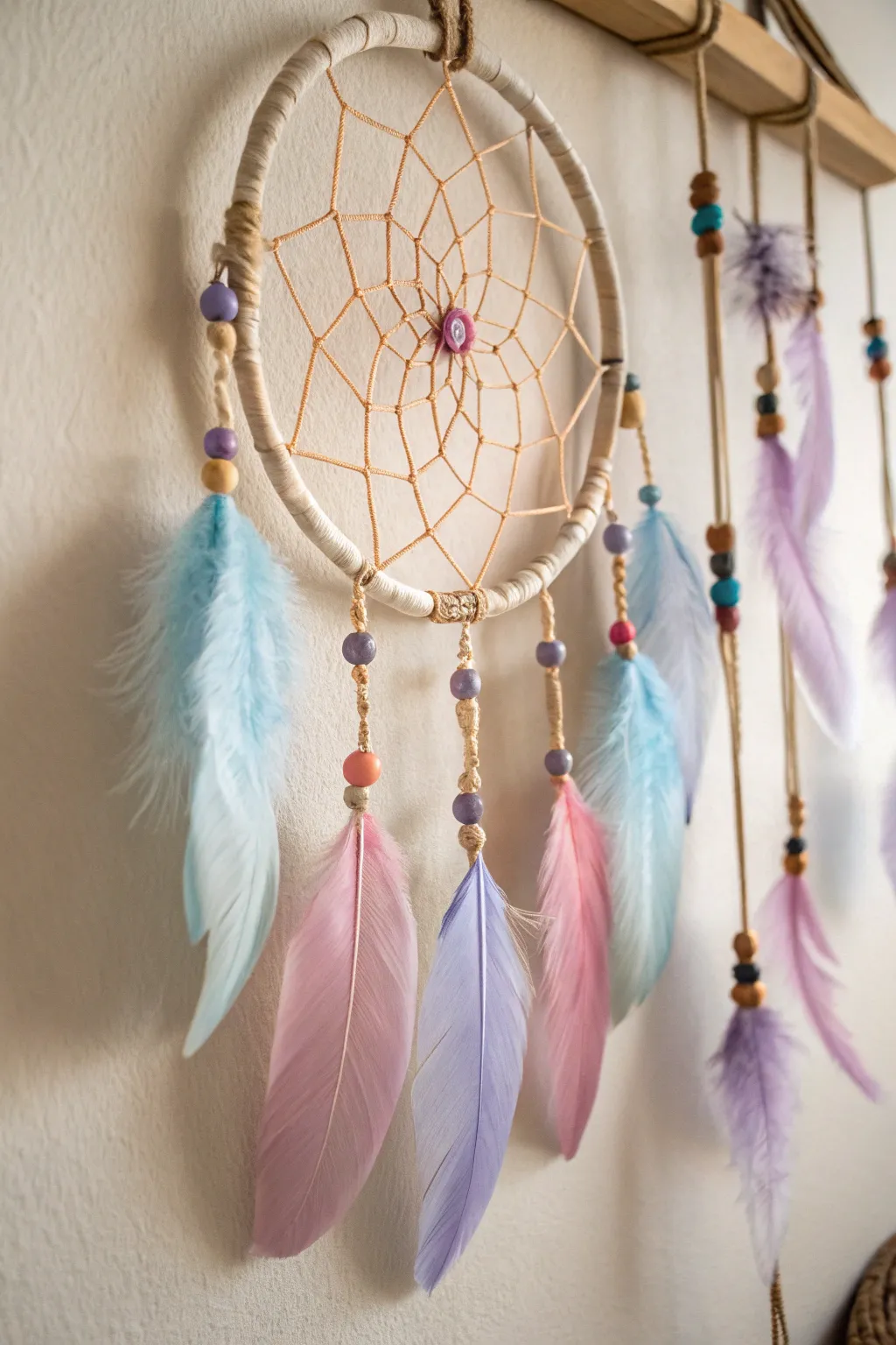 Embrace tranquility with this watercolor dreamcatcher, a perfect blend of artistry and serenity.