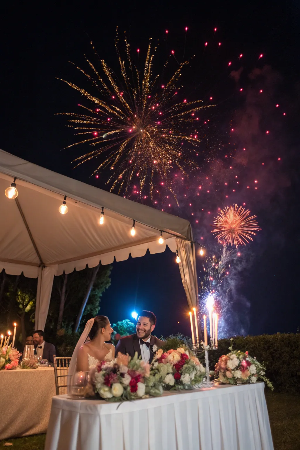A surprise fireworks display creates a magical and memorable finale.