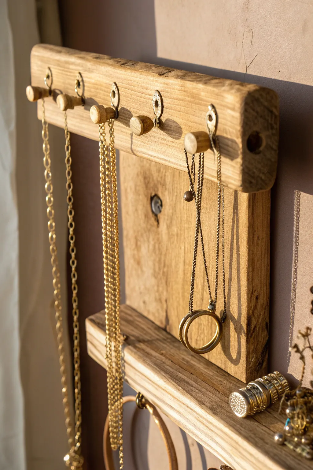 Transform leftover wood into a stylish jewelry holder—where craftsmanship meets functionality.