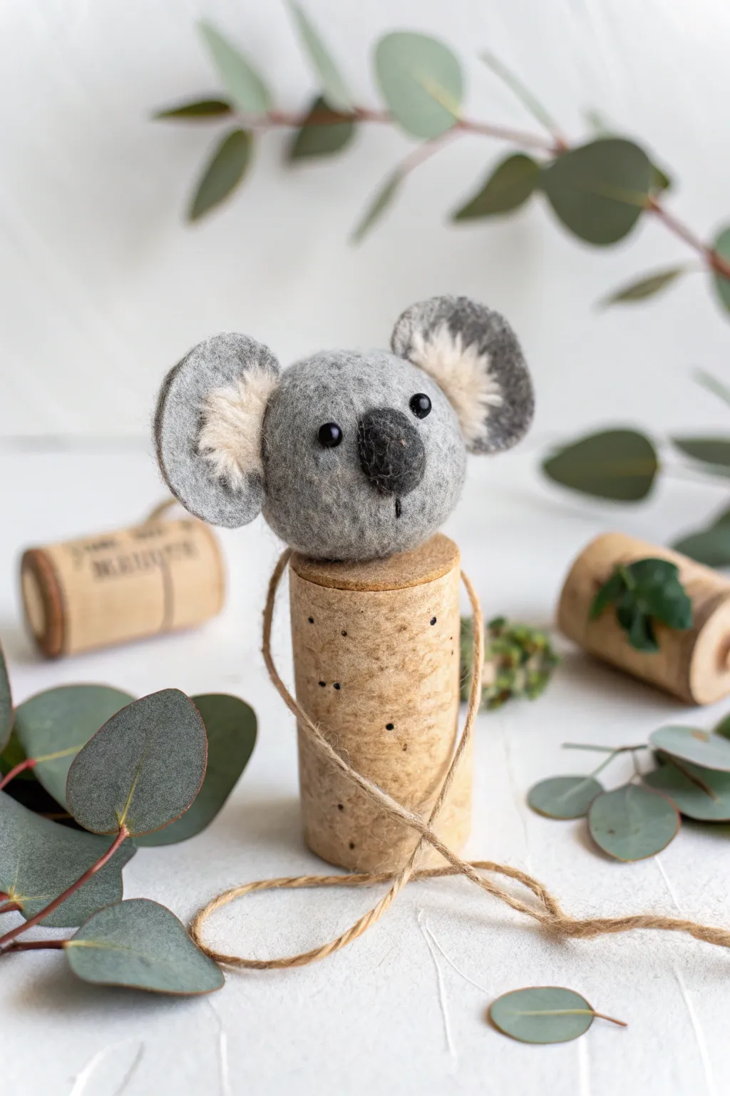 Add a touch of whimsy to your decor with these charming cork koala ornaments, blending minimalist and boho styles beautifully.