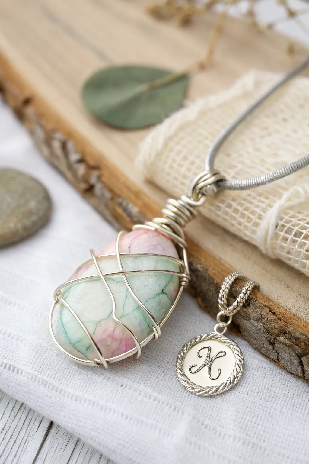 Discover the art of personalization with exquisitely crafted wire-wrapped pendants that tell your unique story.