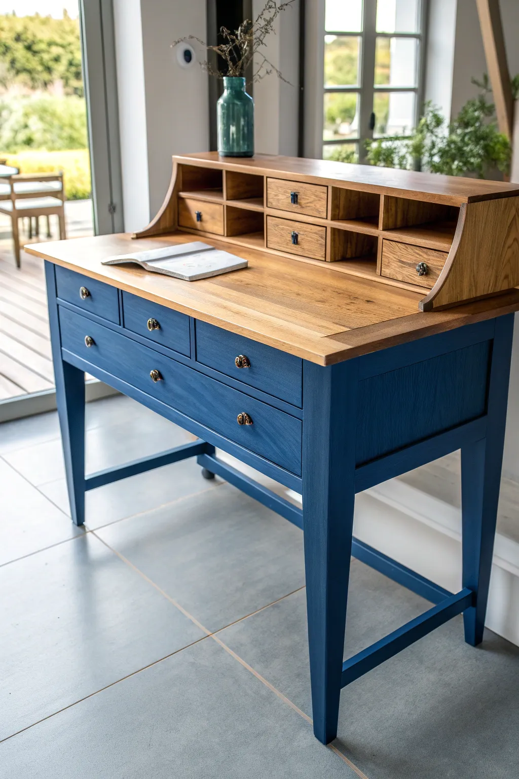 Elevate your workspace with a splash of color and craftsmanship.