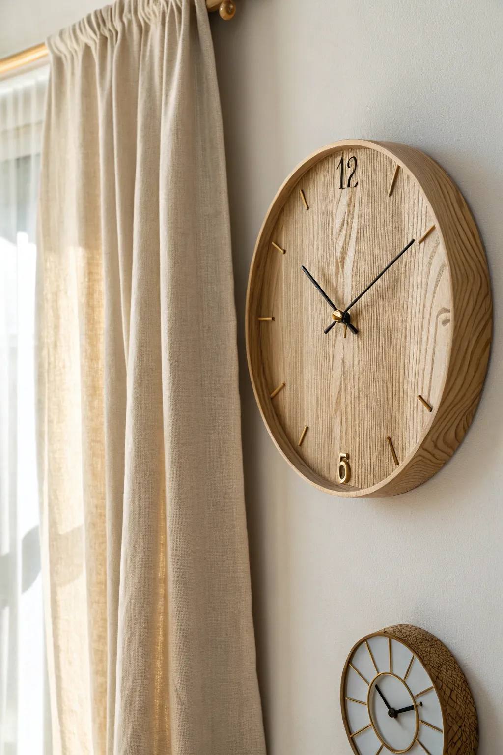Timeless elegance: A minimalist wooden clock that brings tranquility to any space.