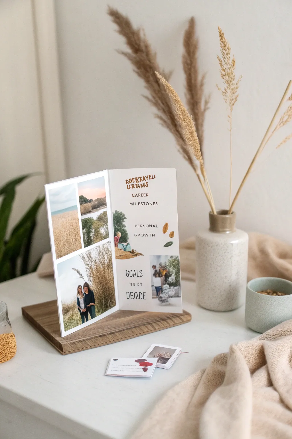 A vision board in a card: craft your dreams for the next decade with minimalist elegance.