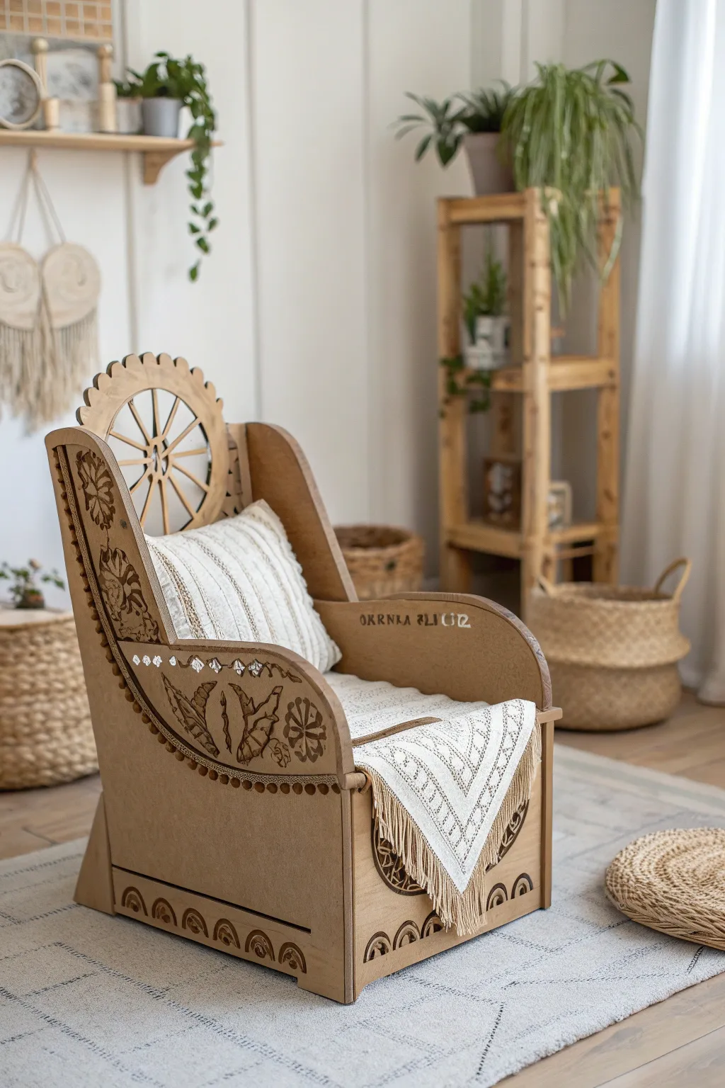 Elevate playtime with this charming cardboard armchair, where creativity meets Scandinavian simplicity.