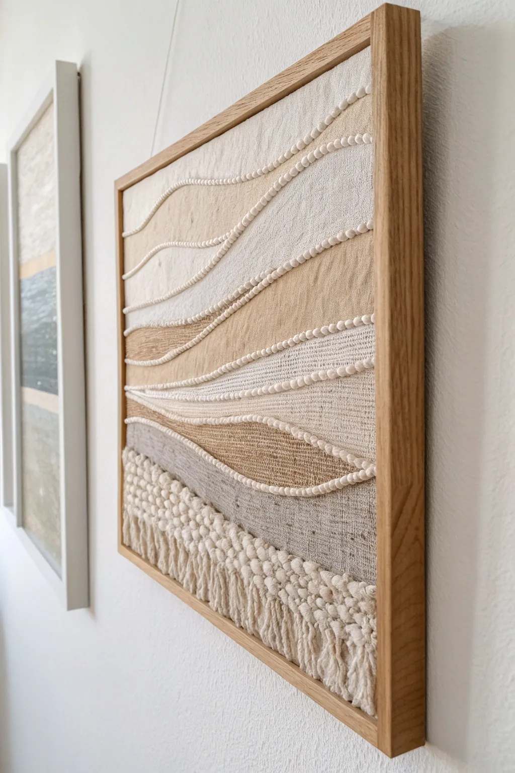 Elevate your space with the subtle beauty of textured canvas art.