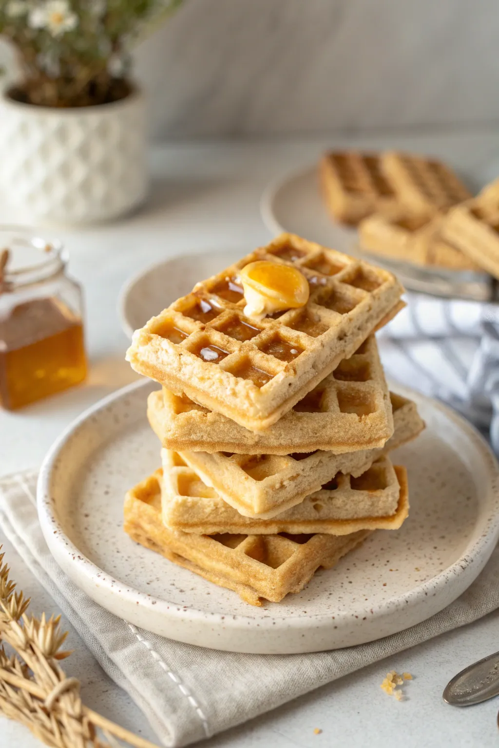 Delight in the charm of a Whimsical Waffle Stack—perfectly crafted for cozy breakfast vibes.