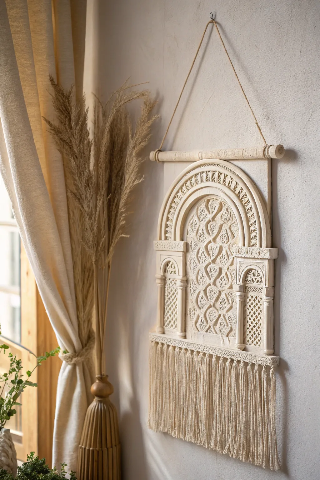 Embrace elegance with this architectural clay wall art, where simplicity meets timeless beauty.