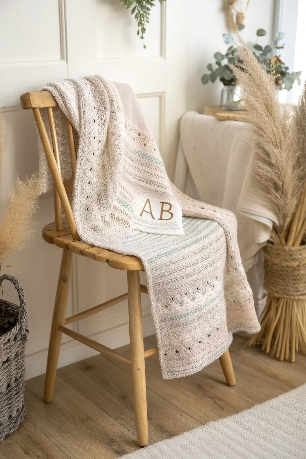 Wrap your little one in love with a personalized touch. 🌿✨ #KnittingJoy #ScandiBoho