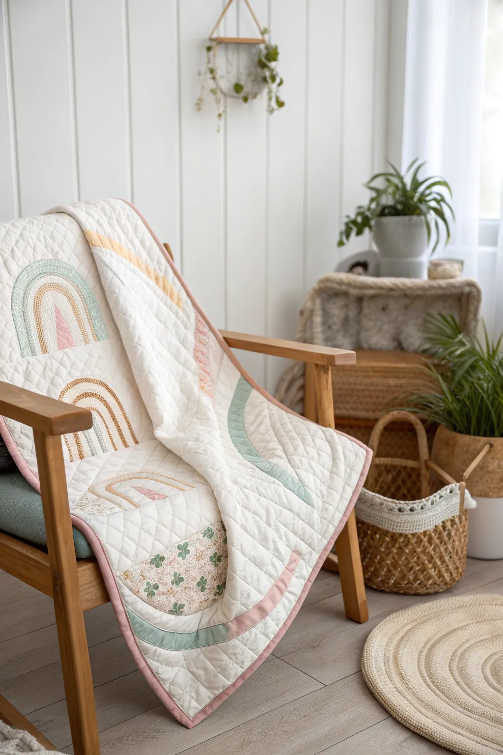 Wrap your little one in the warmth of craftsmanship and simplicity with this soft and snuggly baby quilt.
