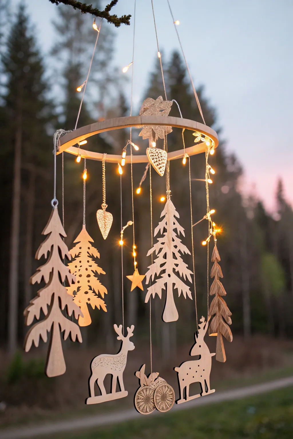 Bring a touch of magic to your baby shower with a mystical forest mobile that enchants and delights.