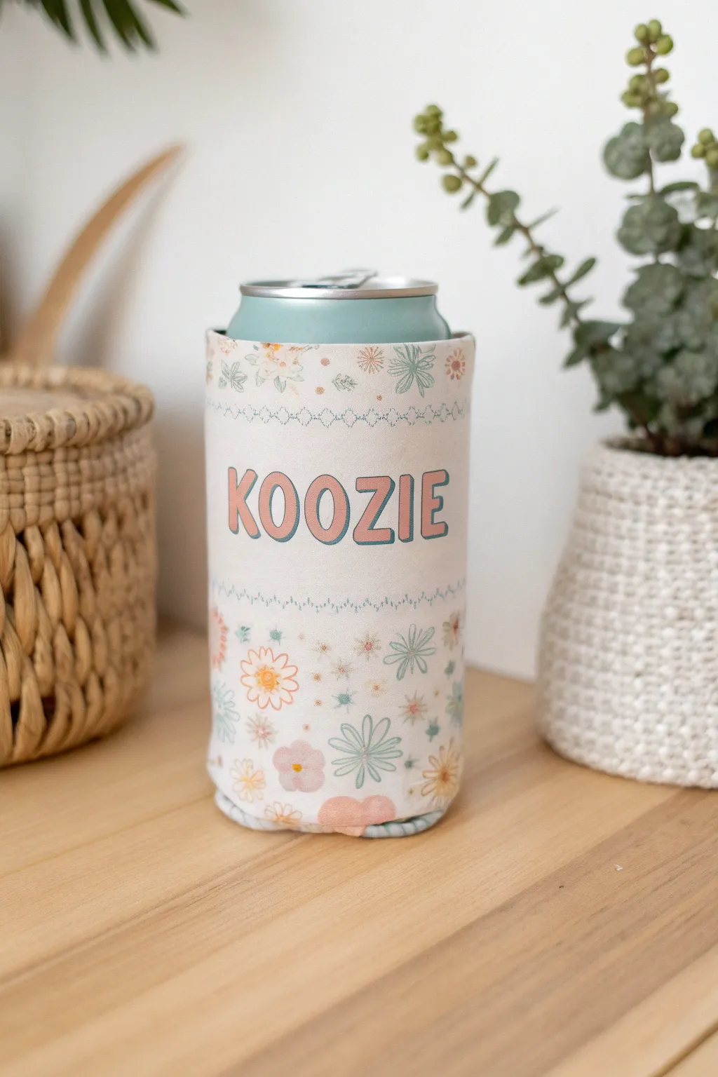 Embrace nostalgia with charming vintage-inspired koozies, a perfect blend of retro flair and minimalist elegance.