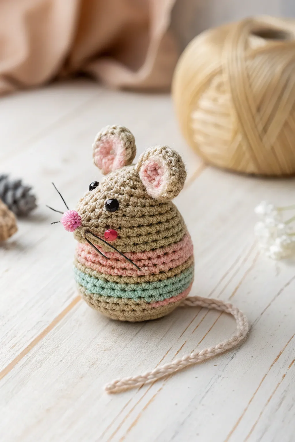 Crafted with love: Delight your feline friends with these charming crochet cat toys!