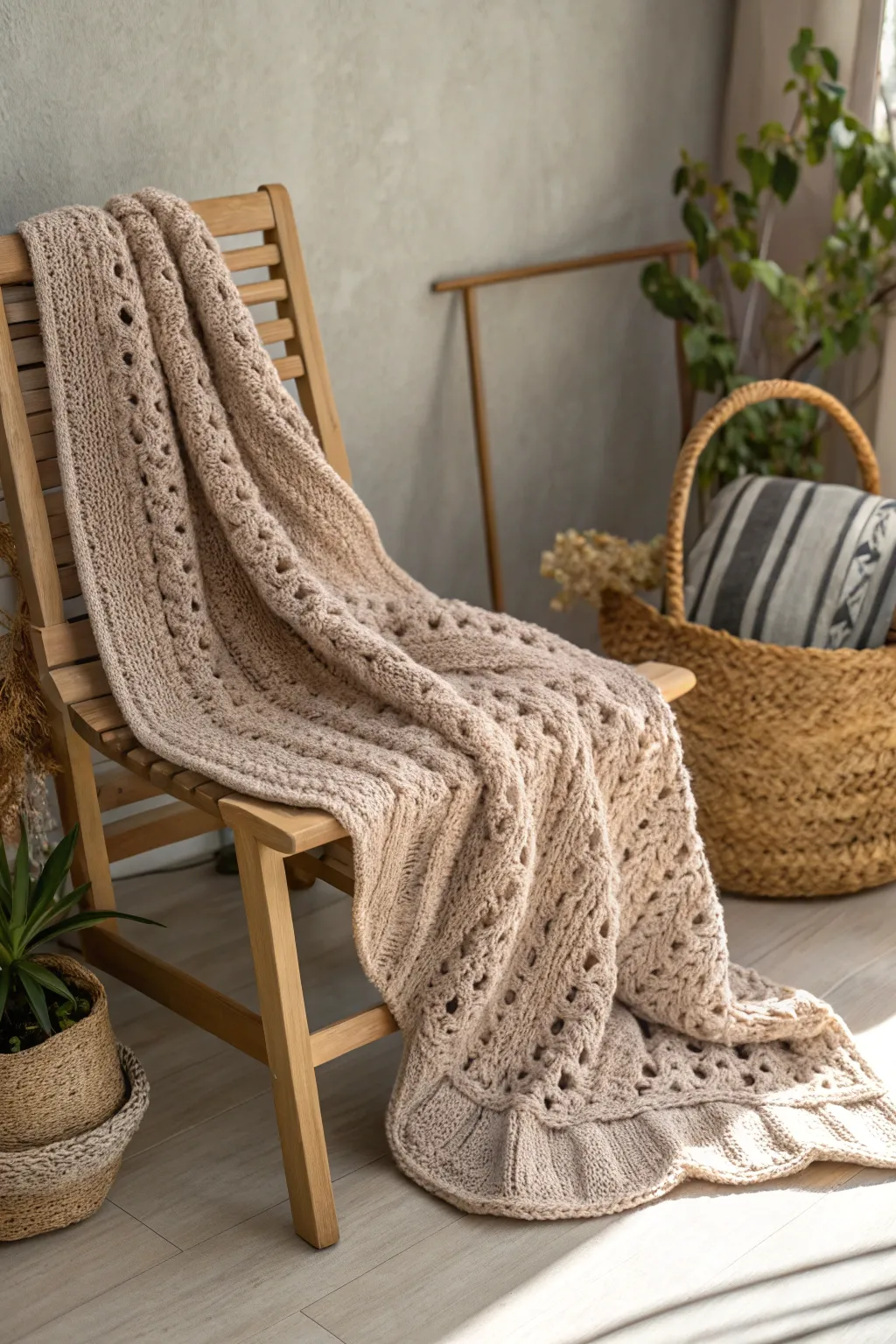 Wrap yourself in warmth and creativity with this charming beginner crochet lap blanket.