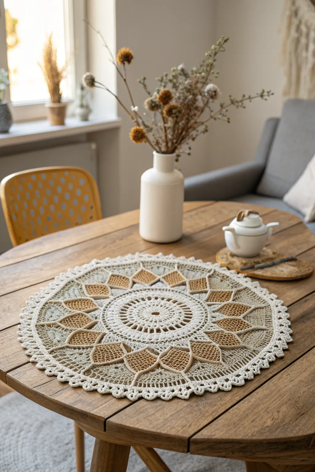 Elevate your space with the timeless charm of handcrafted crochet doilies. Perfect for adding a touch of vintage elegance to any minimalist decor.