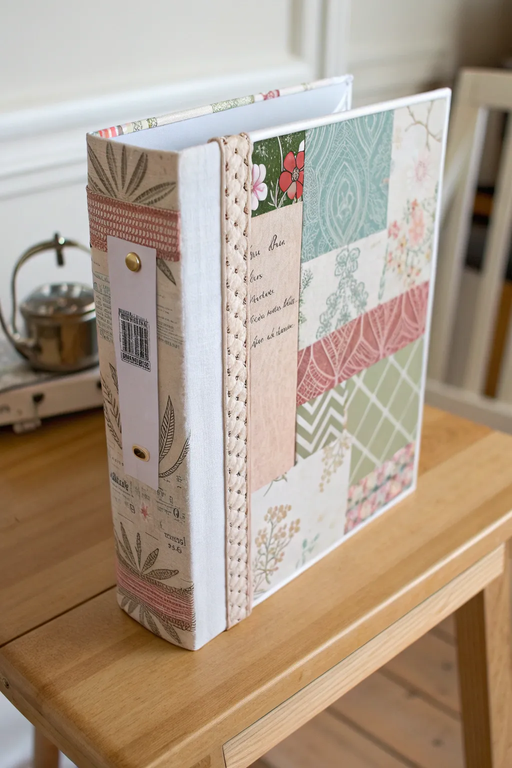 Transform your binder into a work of art with a crafty collage cover that celebrates simplicity and beauty.