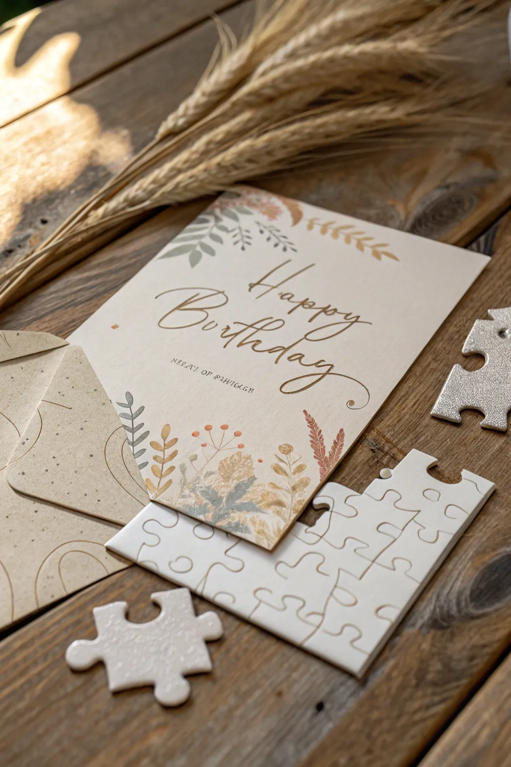 Complete the picture: A unique puzzle piece card for your special someone.