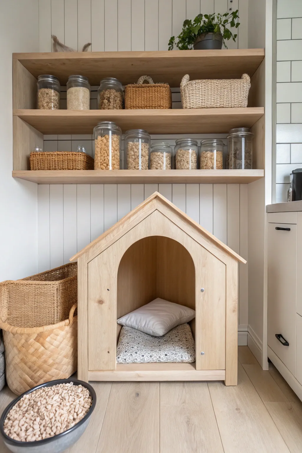 A hidden oasis for your pup in the heart of your home. #PantryPerch