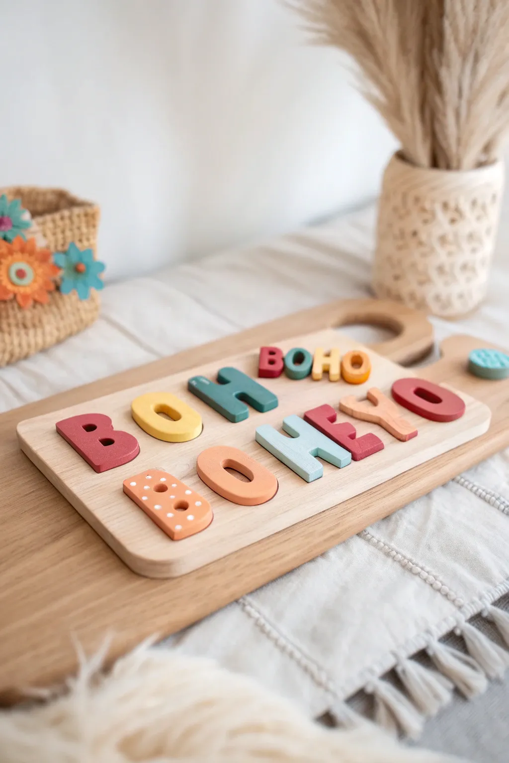 Unlock the magic of words with these charming wooden letters—where play meets learning in style.