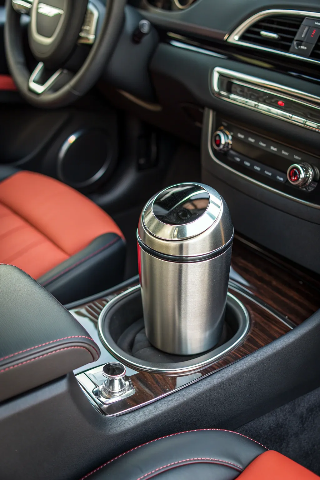 Elevate your car's style and organization with this sleek mini trash can. Keep clutter at bay effortlessly.