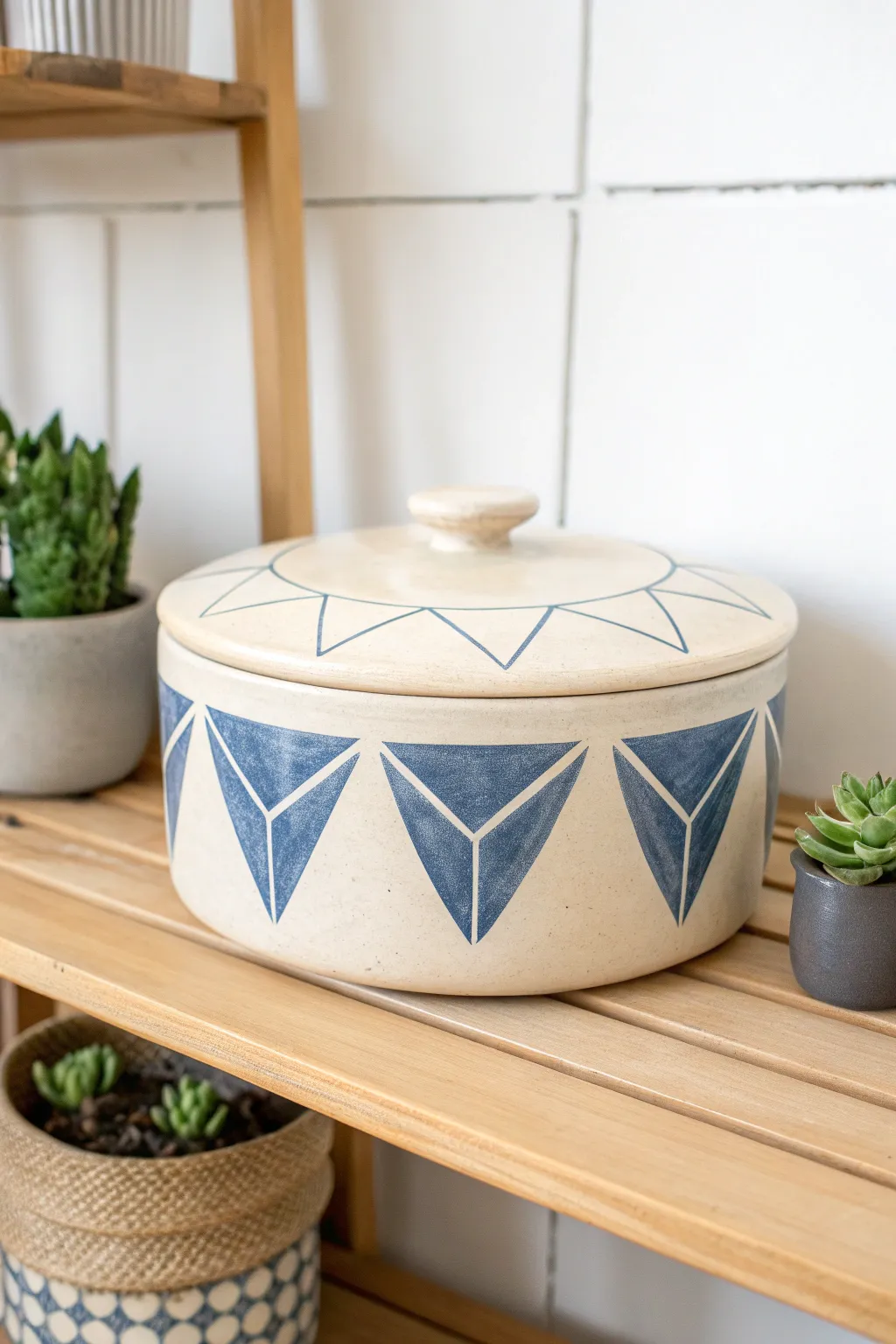 Elevate your space with this bold ceramic statement piece that merges minimalist elegance and boho charm.