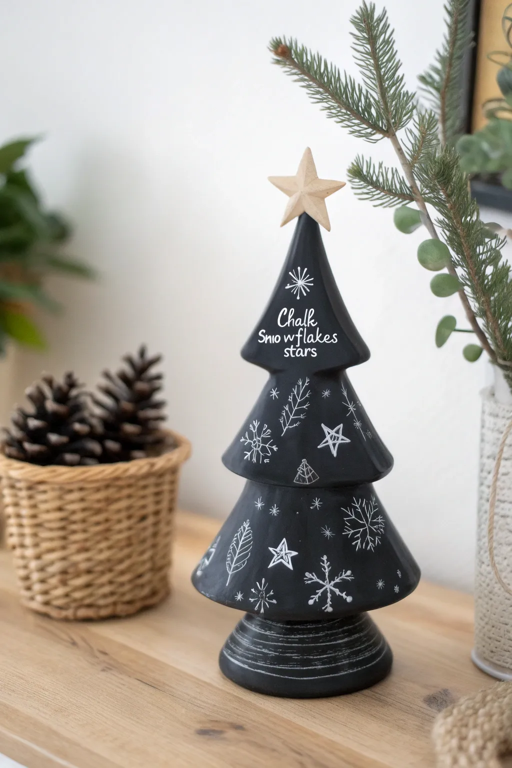 Transform your holiday décor with a chic chalkboard ceramic tree—versatile elegance at its finest.