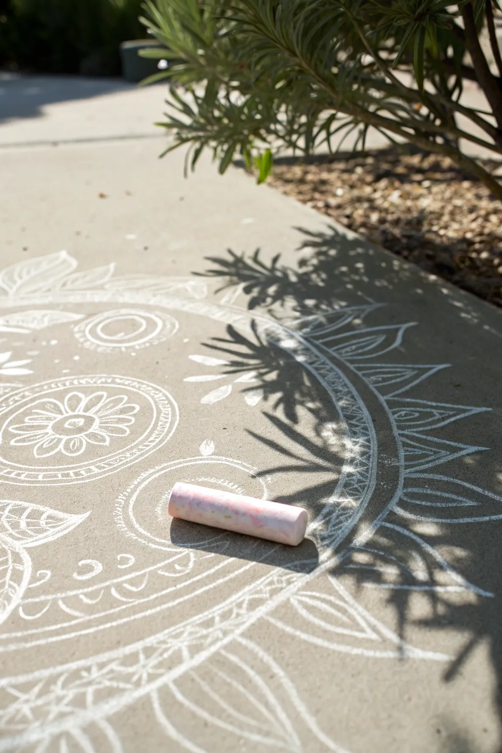 Embrace the sun's artistry with shadow chalk drawings, where light and creativity dance together.