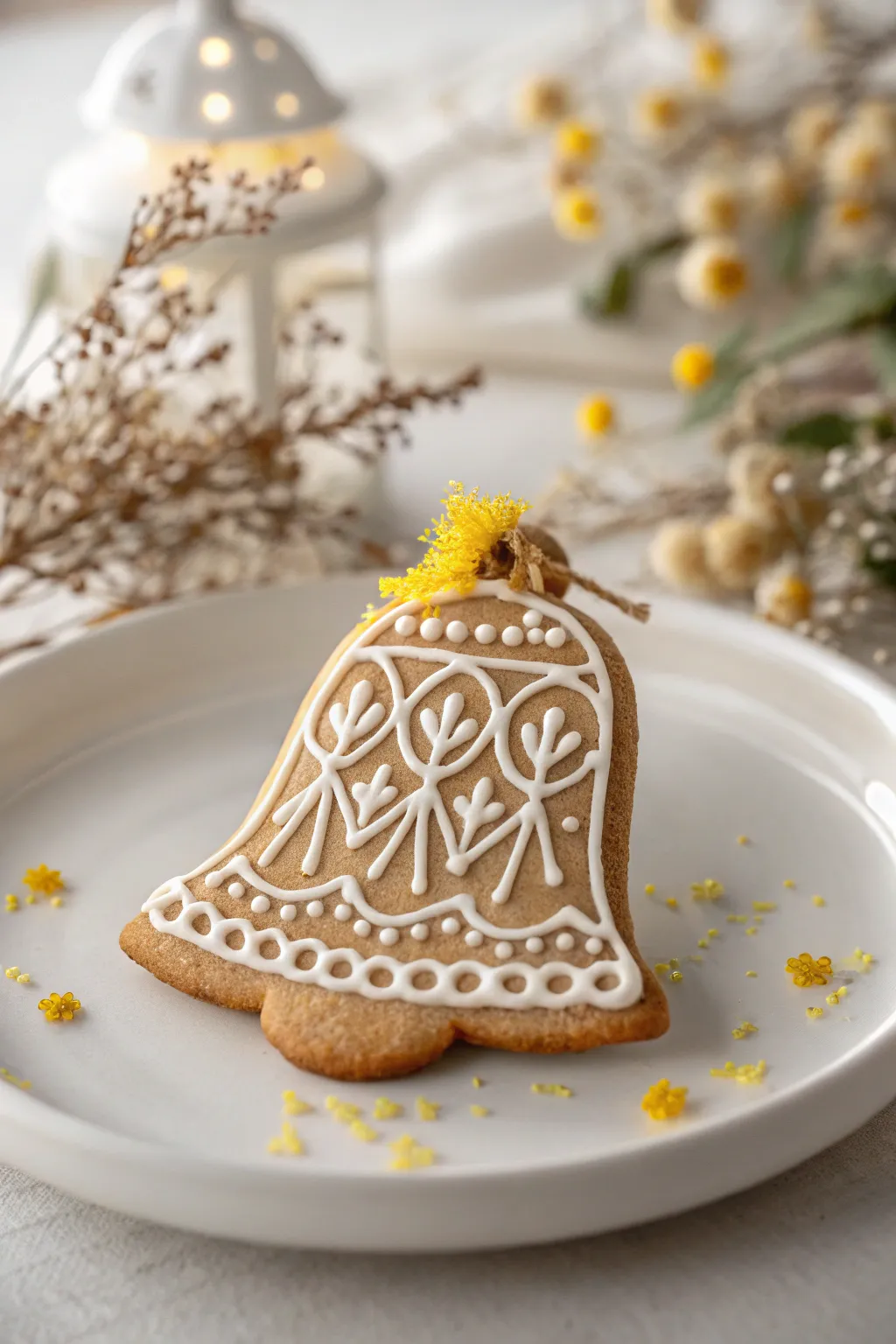Embrace the zest of the season with these exquisite lemon-infused bell cookies. 🍋✨