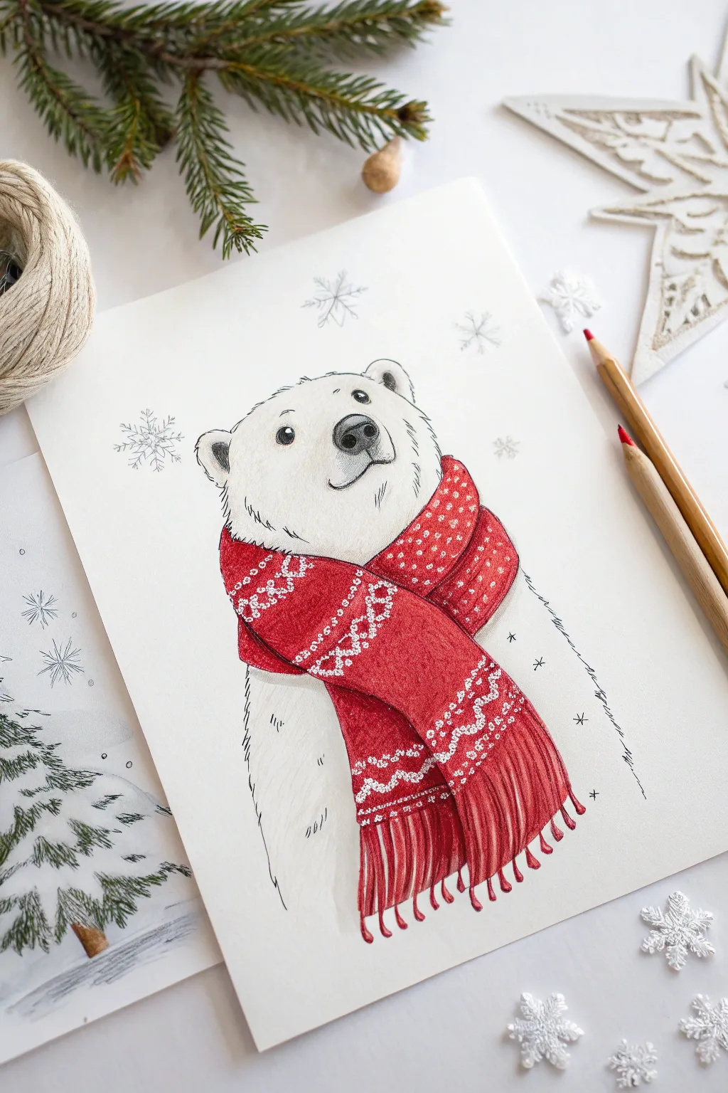 Embrace the unexpected charm of a festive polar bear this holiday season.