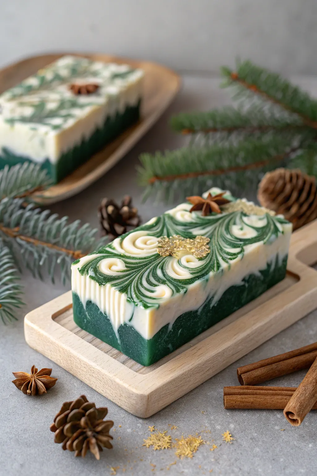 Embrace the holiday spirit with these beautifully crafted decorative soap bars, perfect for a touch of natural luxury.