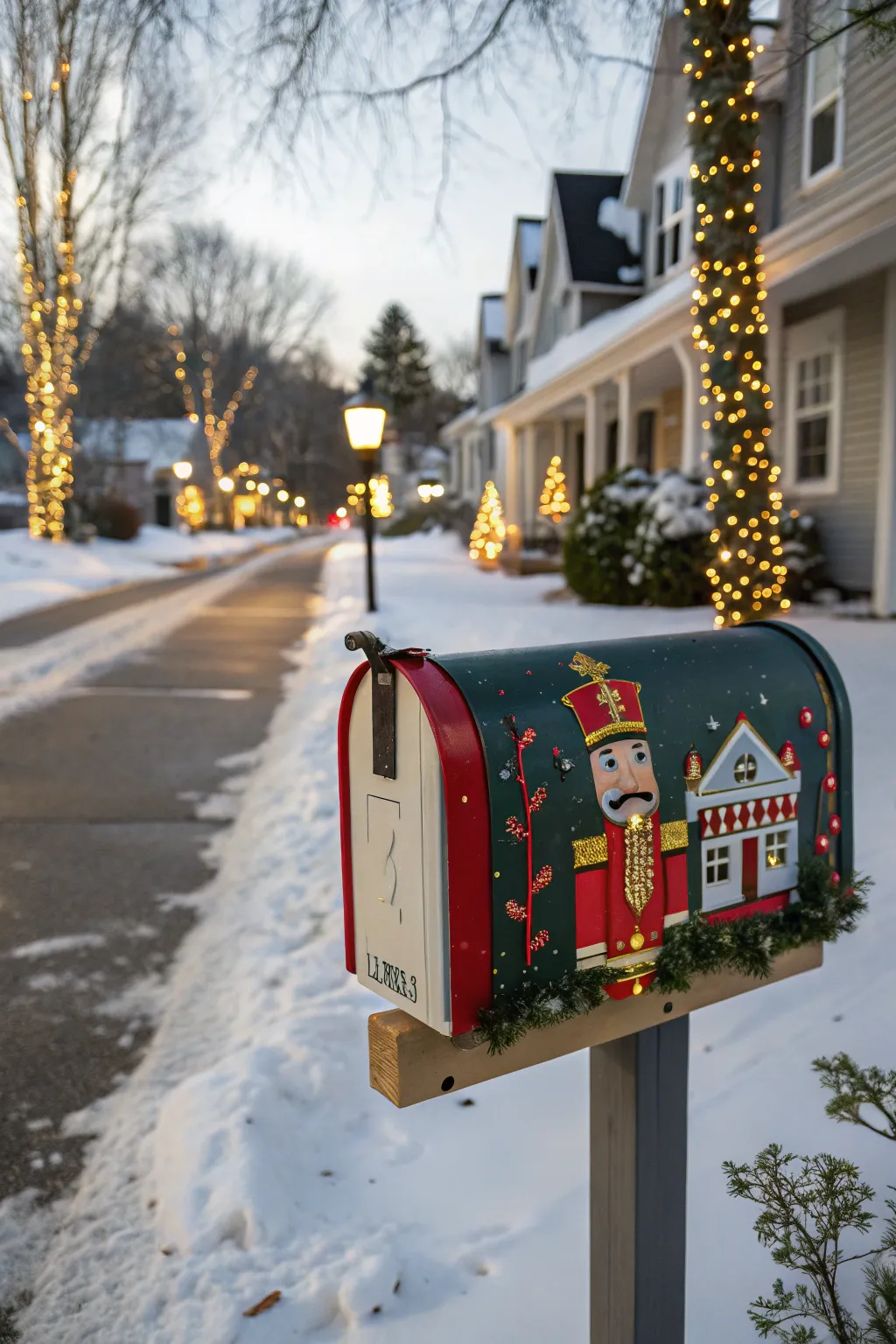 Bring classic elegance to your curb with a nutcracker-themed cover.