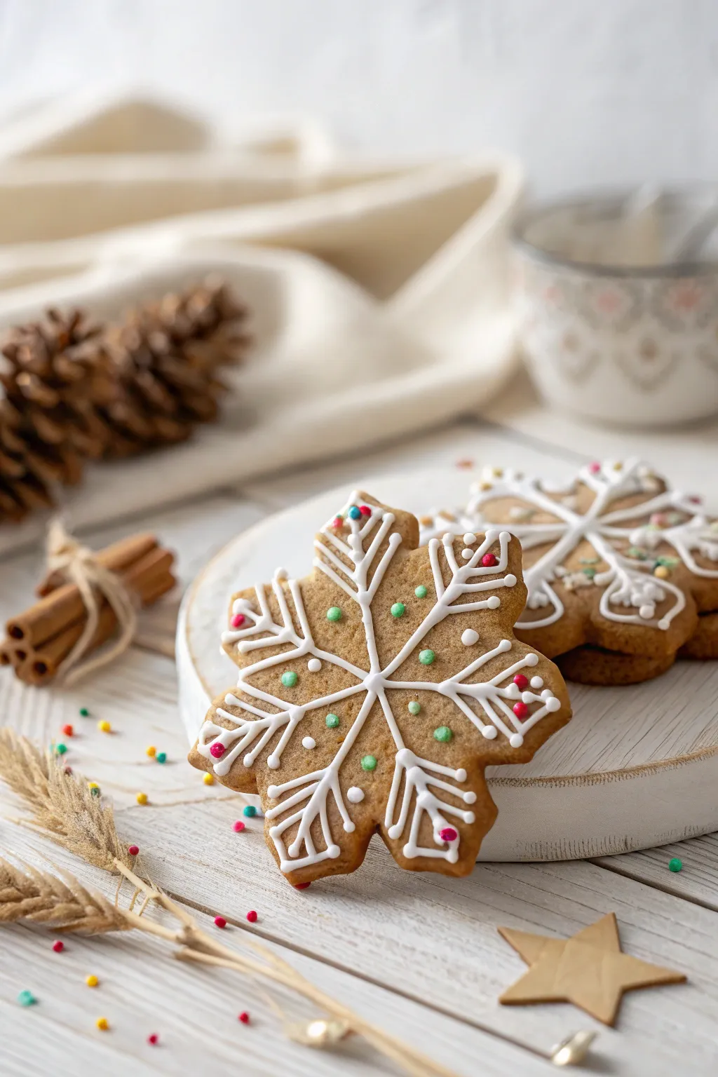 Delight in the art of Christmas cookie decorating — where simplicity meets festive flair.