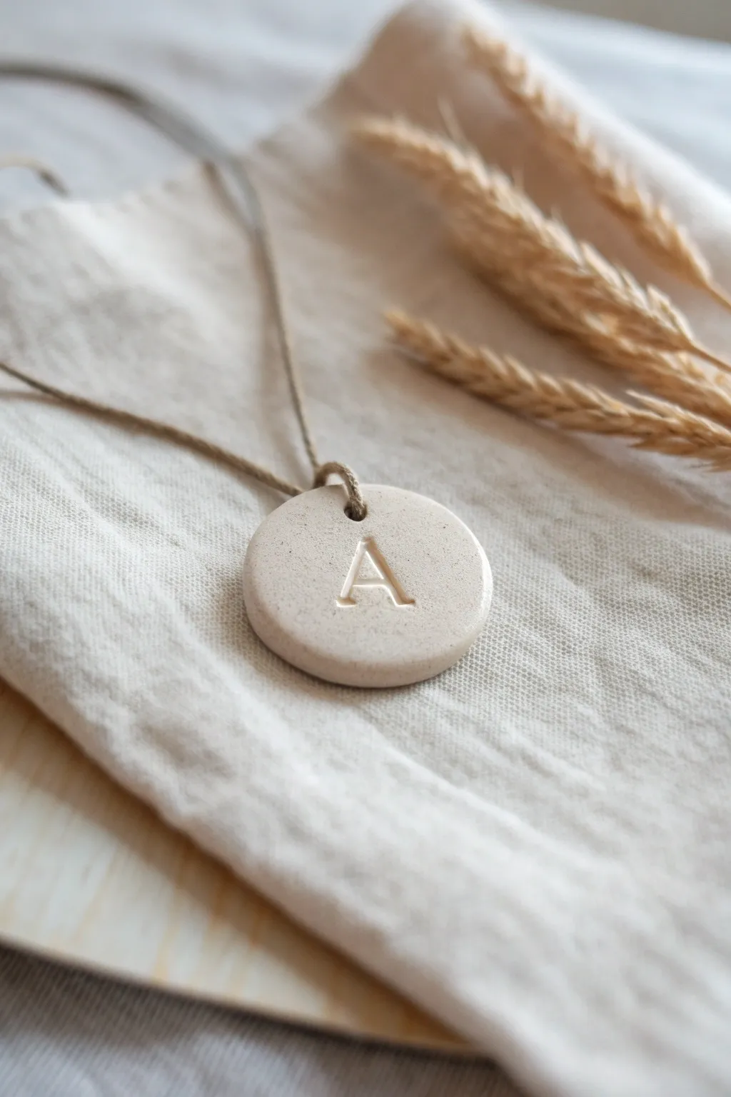 Embrace simplicity with a personalized clay pendant, where craftsmanship meets heartfelt elegance.
