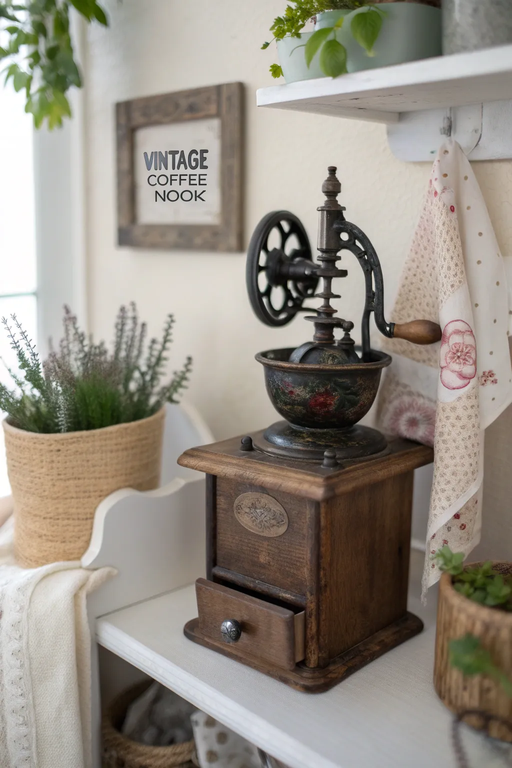 Brew nostalgia with a vintage coffee corner that whispers stories of the past. ☕✨ #VintageVibe #CoffeeNook