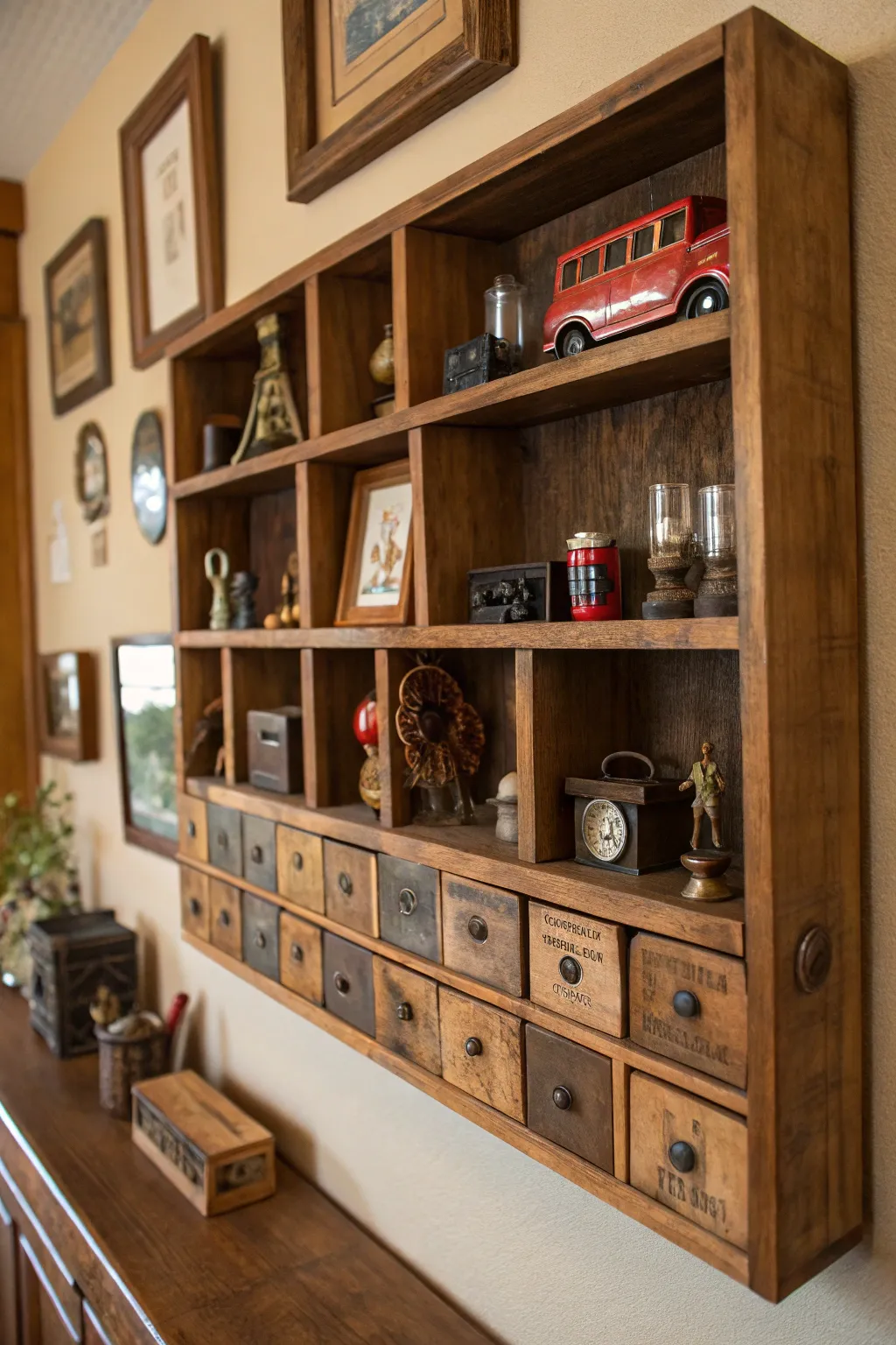 Find potential in everyday items for unique displays.