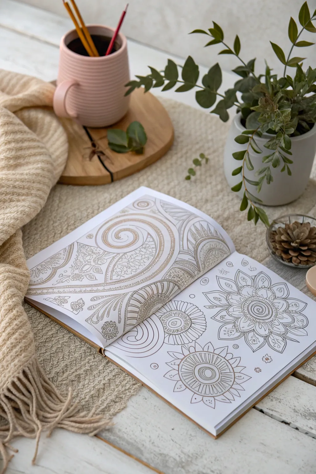 Embrace the soothing rhythm of pattern play with elegant designs that inspire tranquility and creativity.