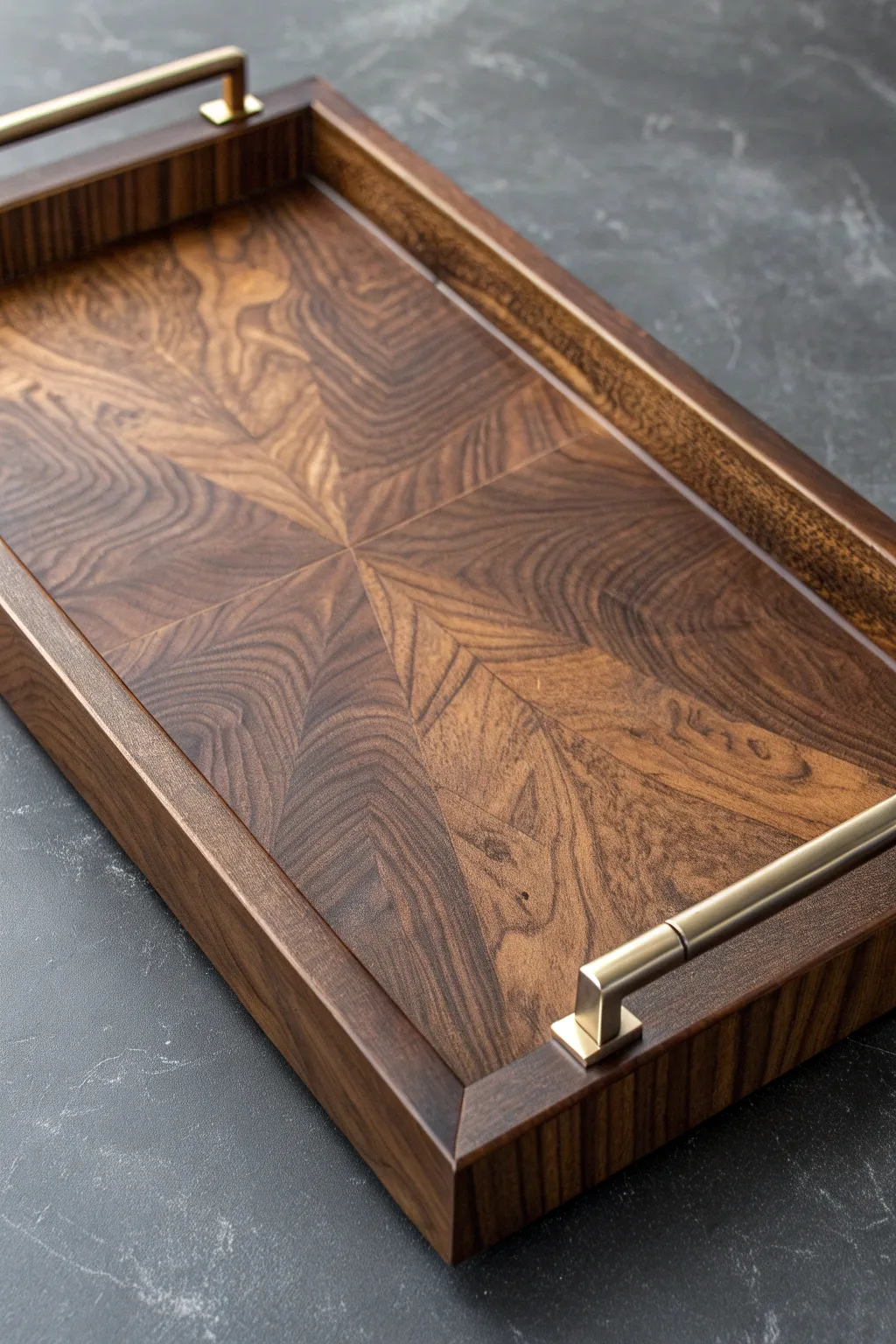 Elevate your space with this artisanal wooden tray - where elegance meets functionality.