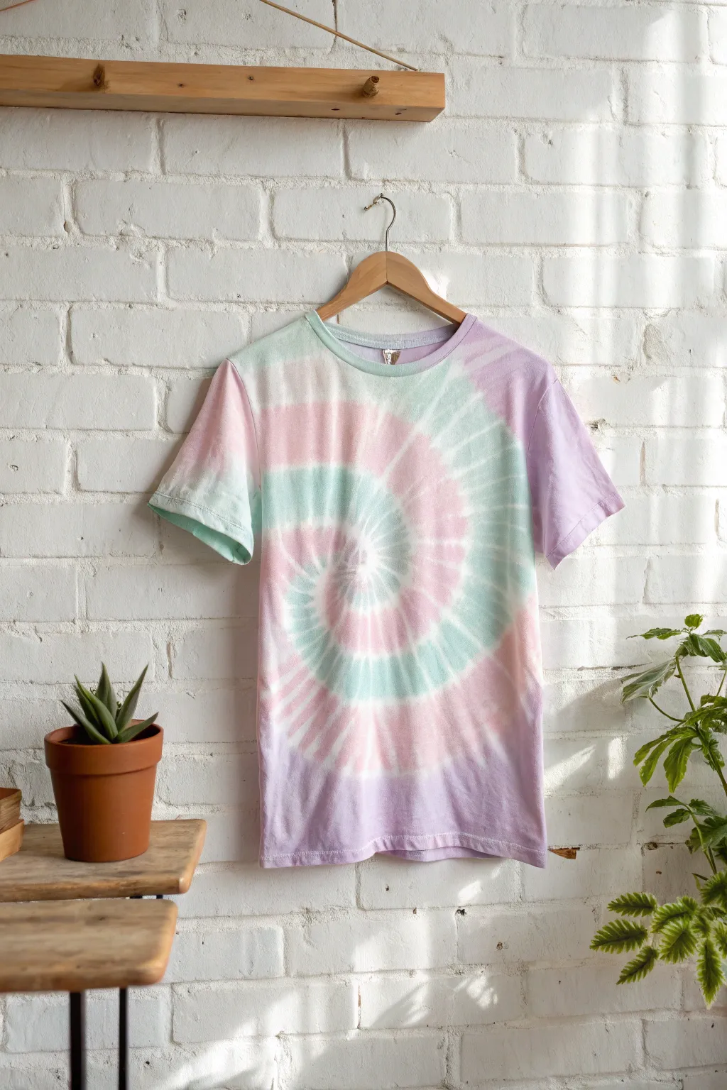 Rediscover childhood joy with these beautifully crafted pastel tie-dye T-shirts—perfect for a creative day with friends.