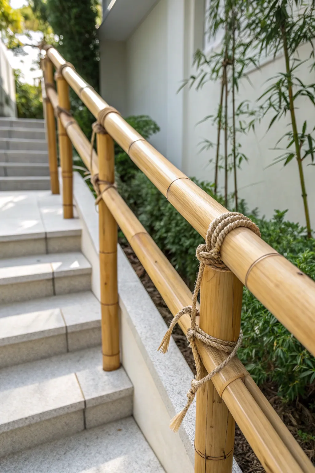 Elevate your outdoor space with the natural elegance of handcrafted bamboo railings.