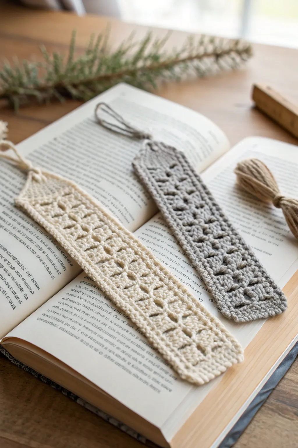 Crafted with love: elevate your reading experience with matching crochet bookmarks.