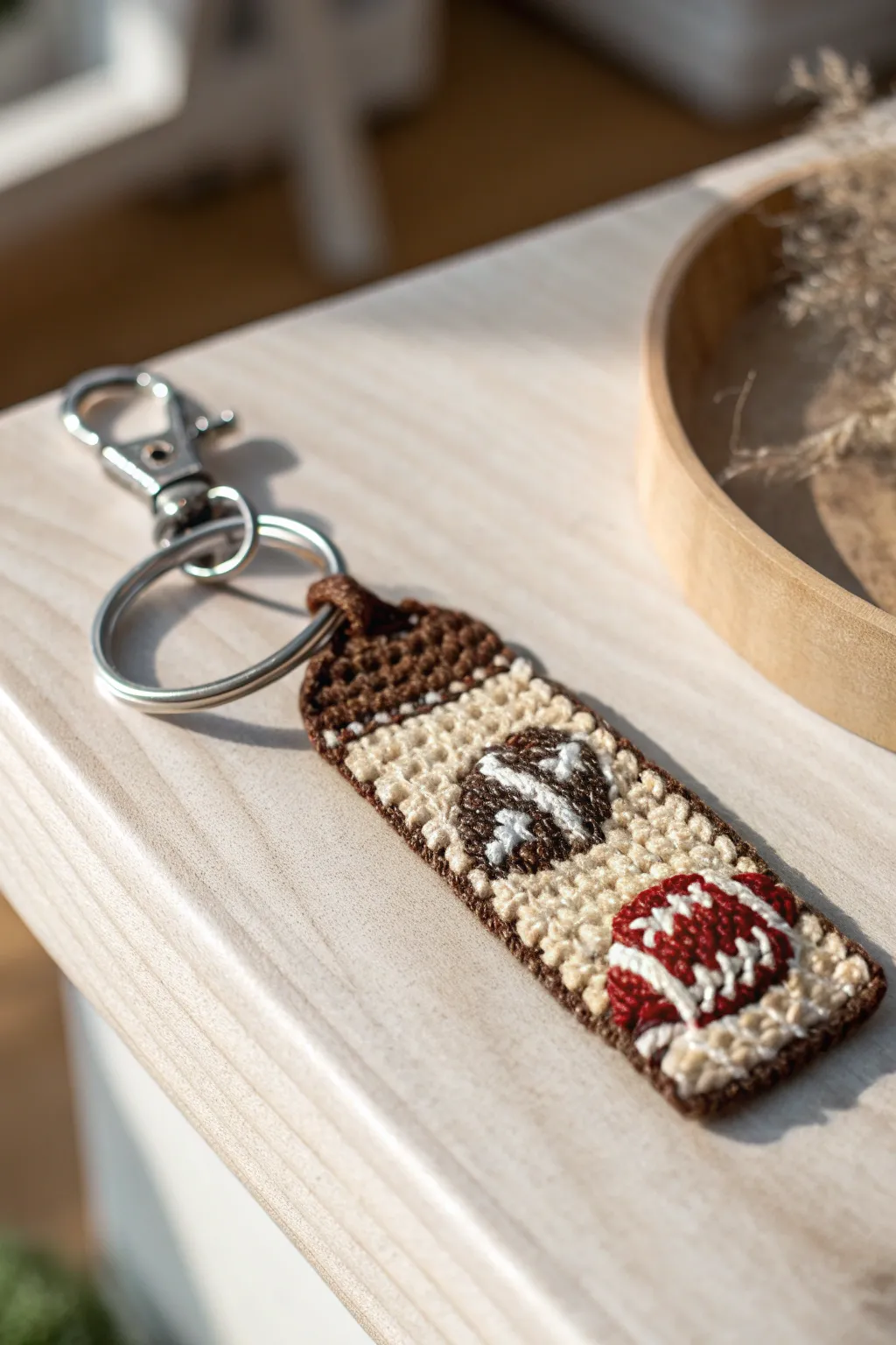 Add a touch of charm and personality with a handcrafted crochet keychain.
