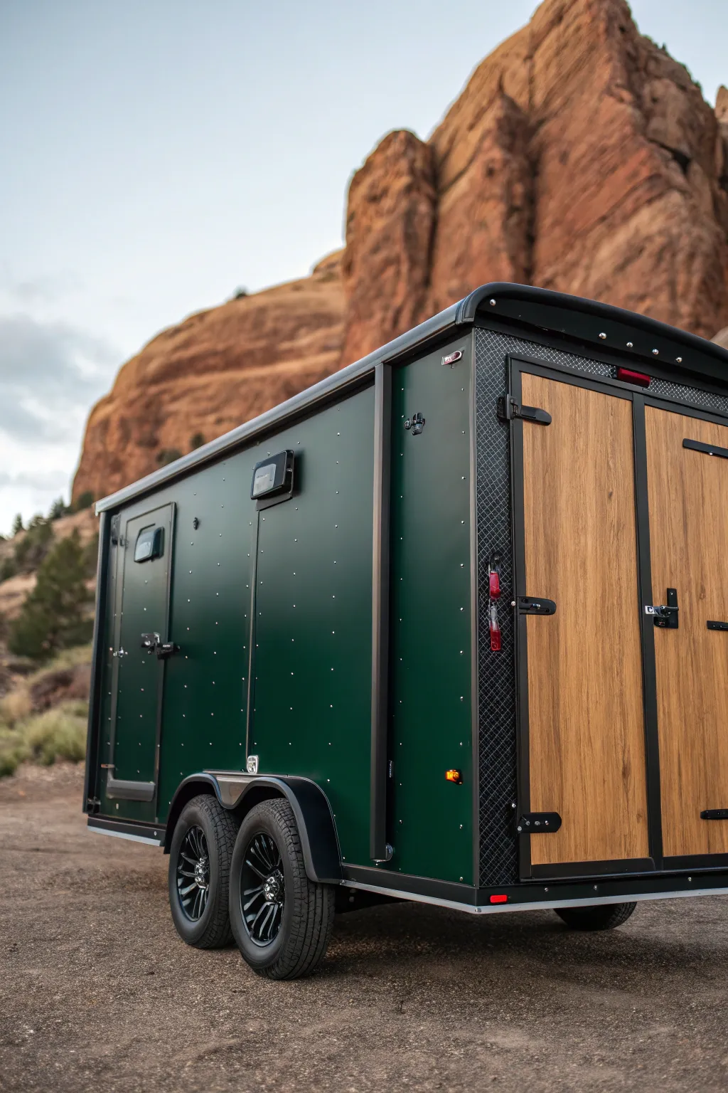 Enhance your trailer's capacity with this expertly crafted detachable storage pod, perfect for the modern craftsman.