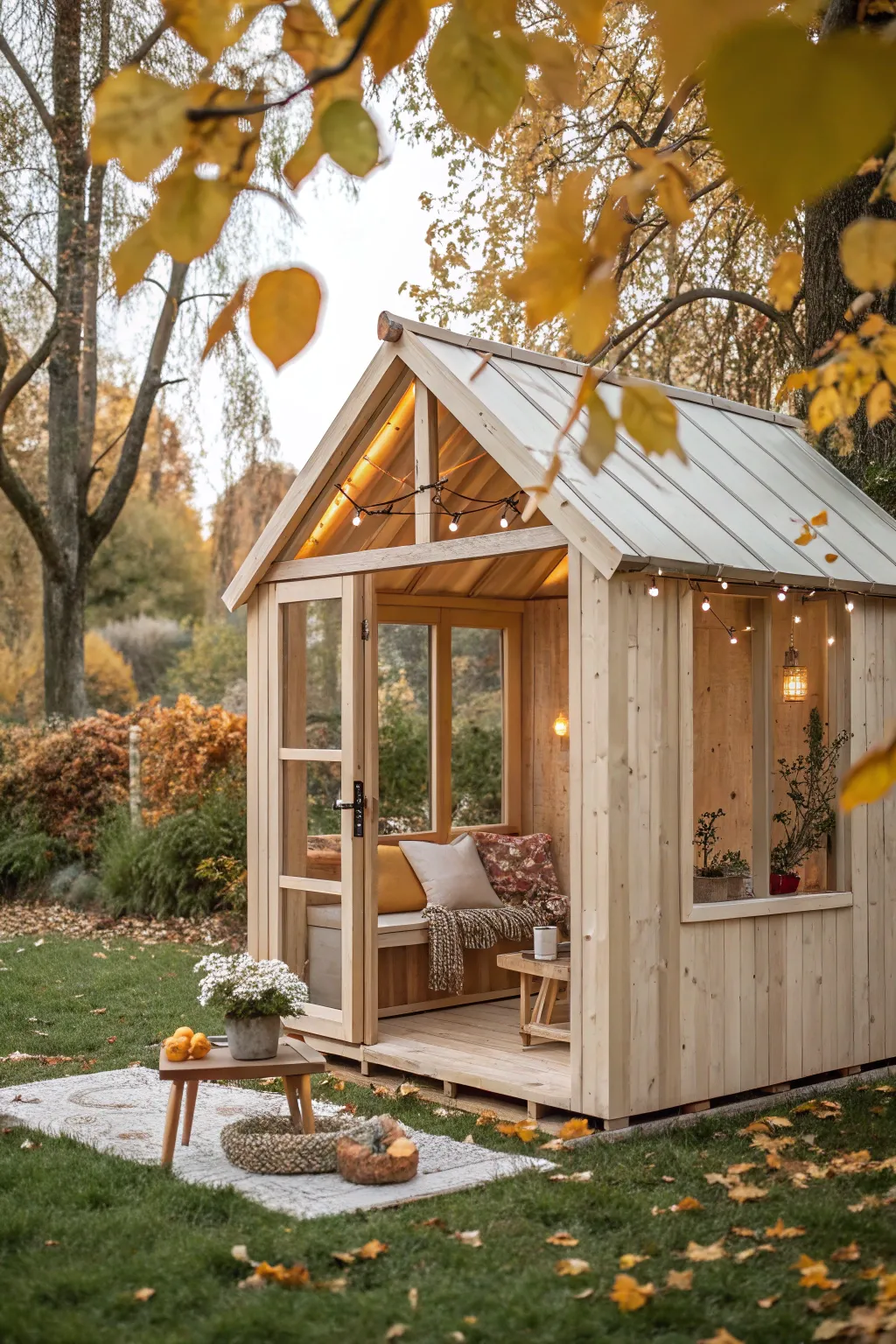 Embrace the beauty of change with a seasonal playhouse transformation 🍂🌸