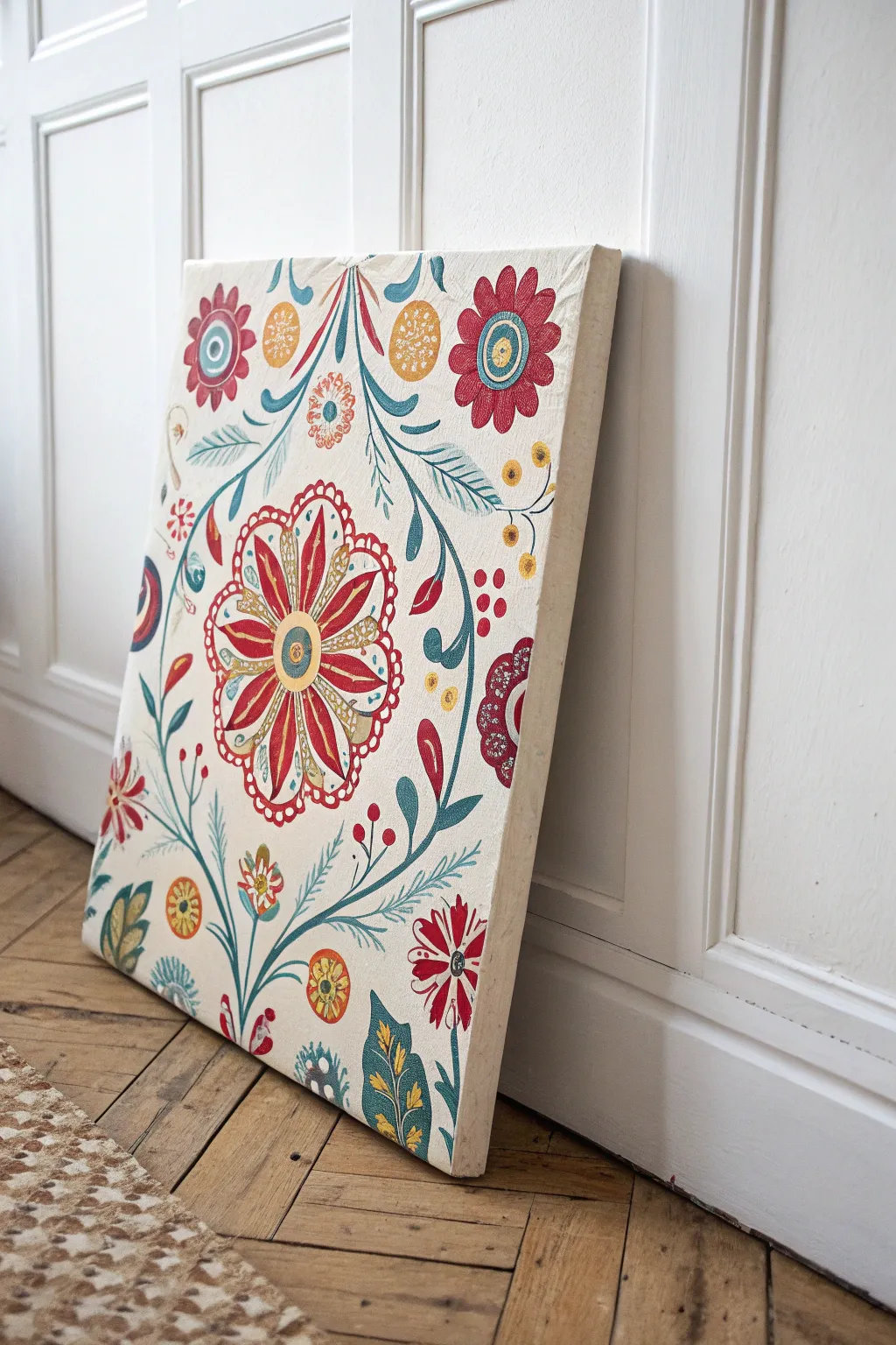 Brighten your space with a festival of colors - a perfect blend of Scandinavian minimalism and Bohemian charm on canvas.