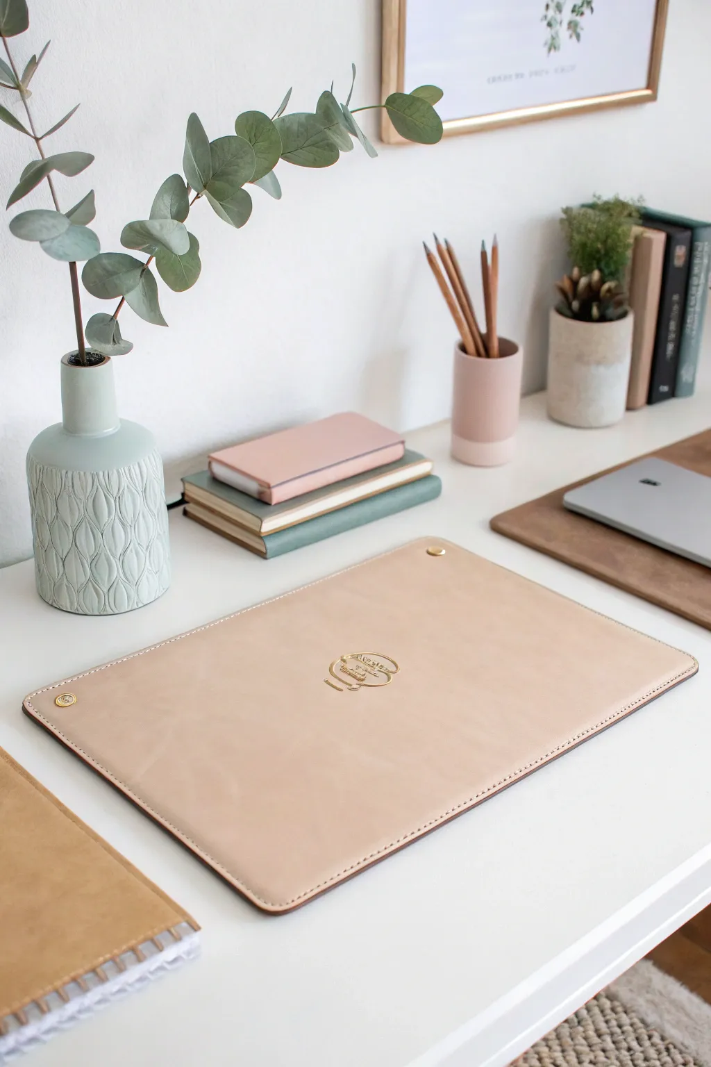 Elevate your workspace with a touch of personal elegance. Discover the charm of a monogrammed desk pad.