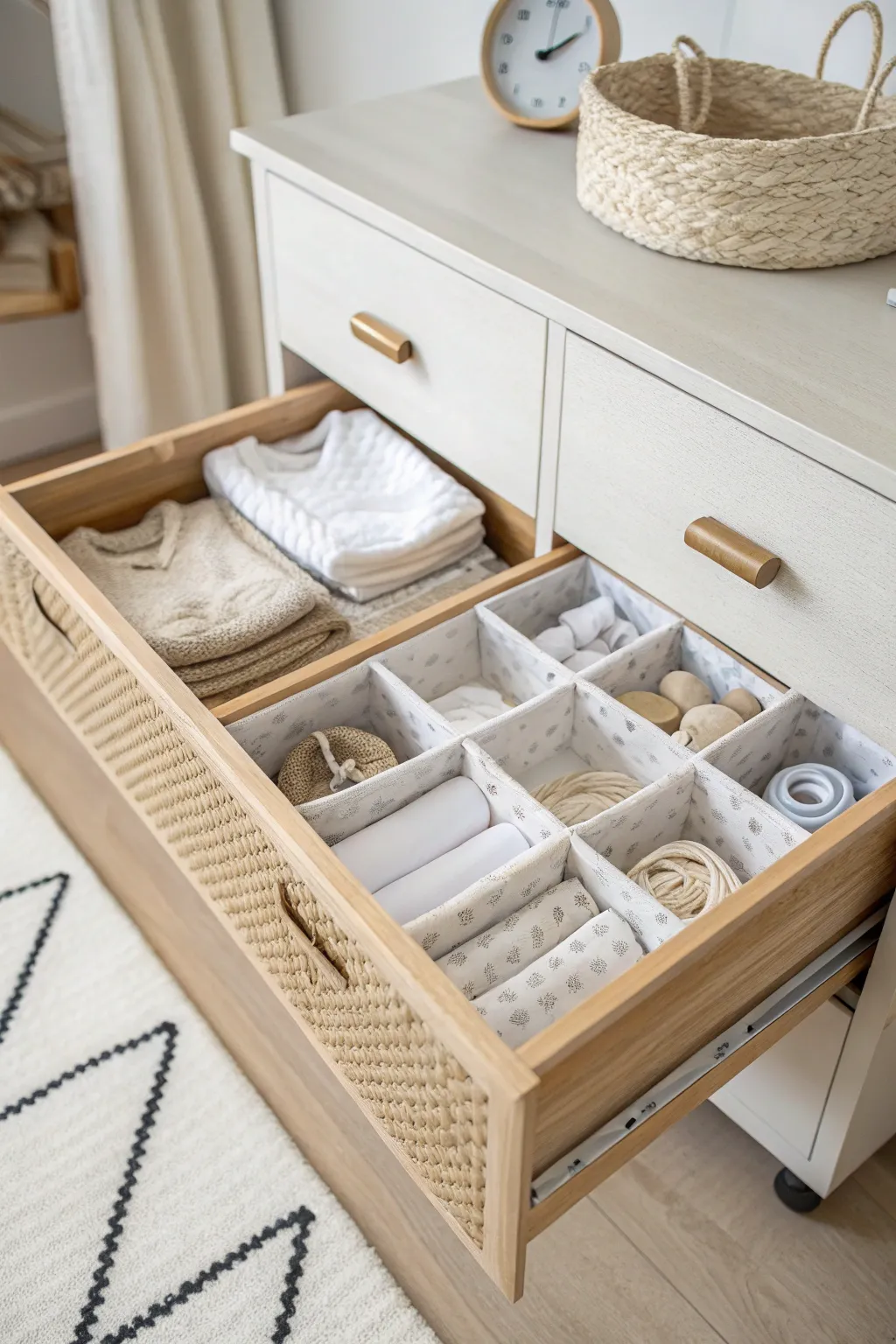 Keep baby essentials perfectly organized with a touch of Scandinavian simplicity.