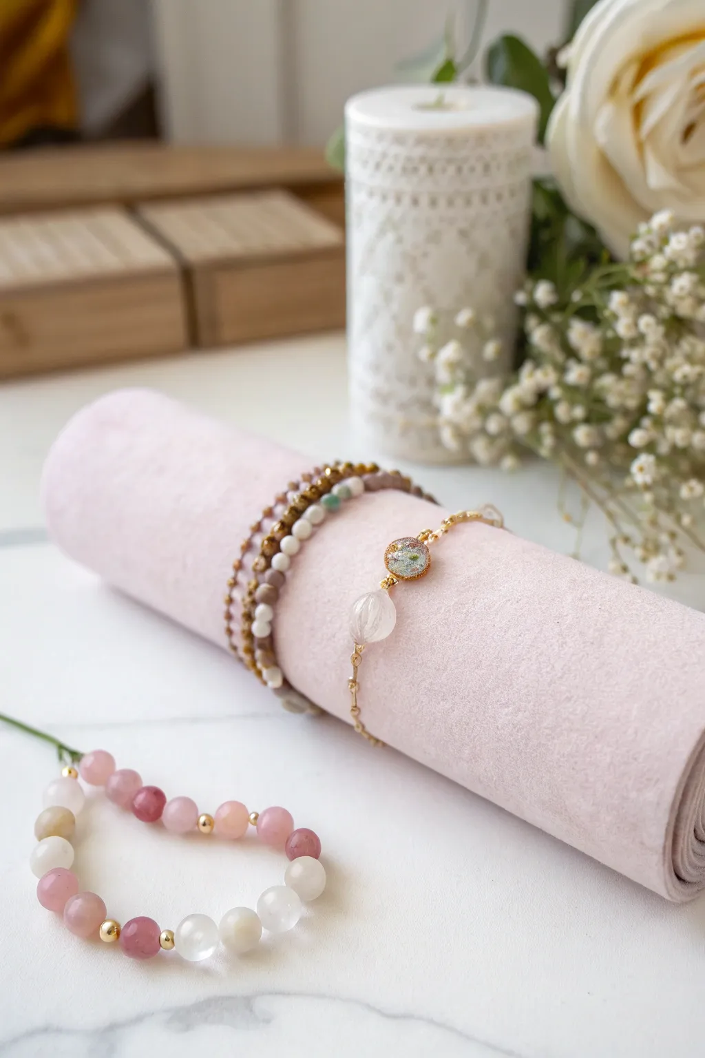 Elevate your jewelry display with this chic velvet roll DIY—where luxury meets simplicity.