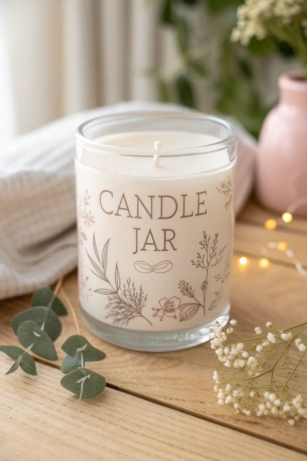 Elevate your candle jars with personalized labels that blend simplicity and elegance.