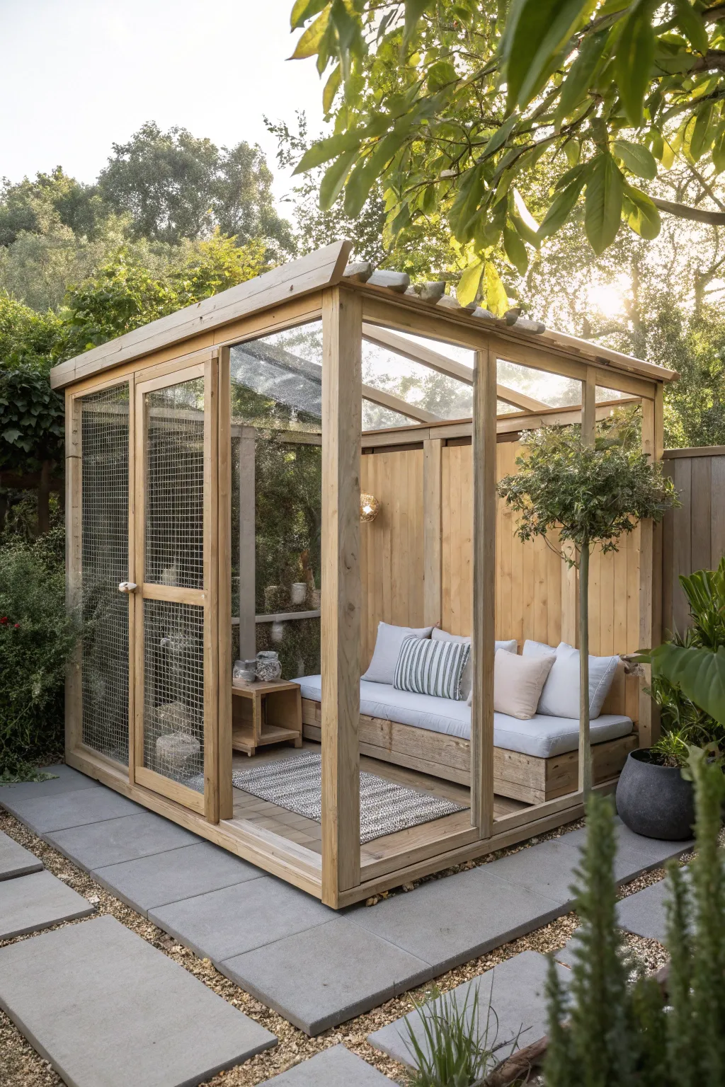Embrace every season with a convertible catio that offers versatility and style for your feline friends.