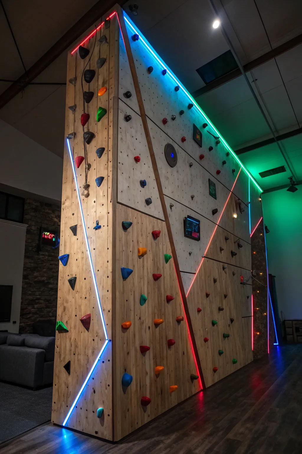 Transform your space with a mesmerizing Light-Up Climbing Wall—where craftsmanship meets creativity.
